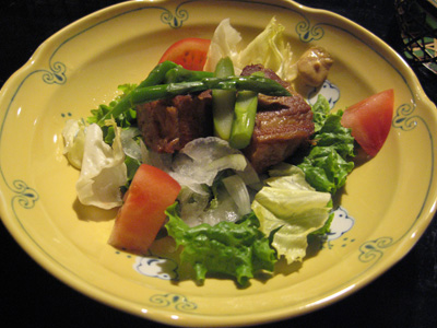 豚の角煮のサラダ