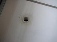 床暖房の穴